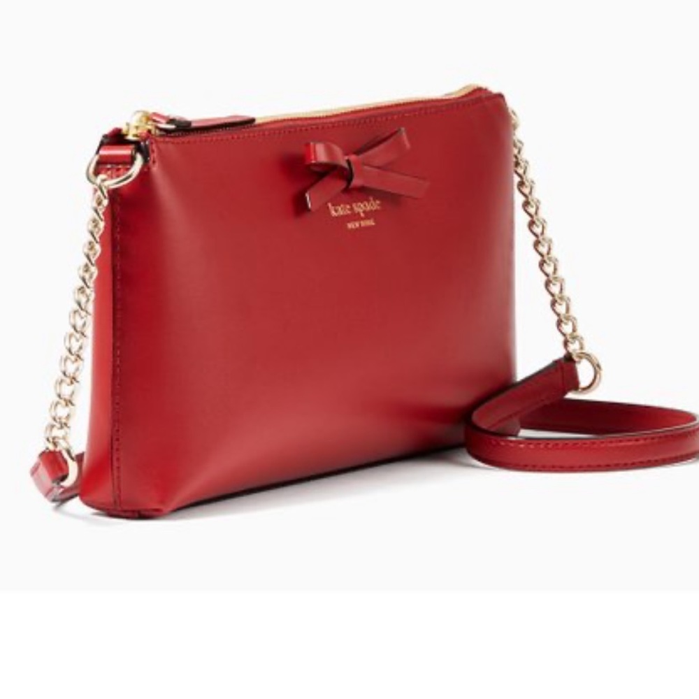 kate spade wkru 4039 declan sawyer street pillbox red NWT - Picture 1 of 8